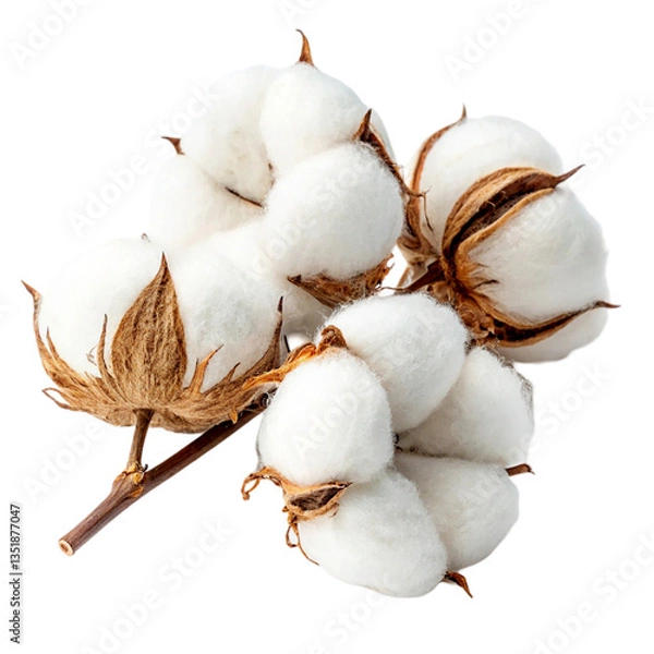 Fototapeta cotton on a transparent background