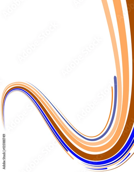 Fototapeta Abstract background with multicolored bent lines. Vector illustr