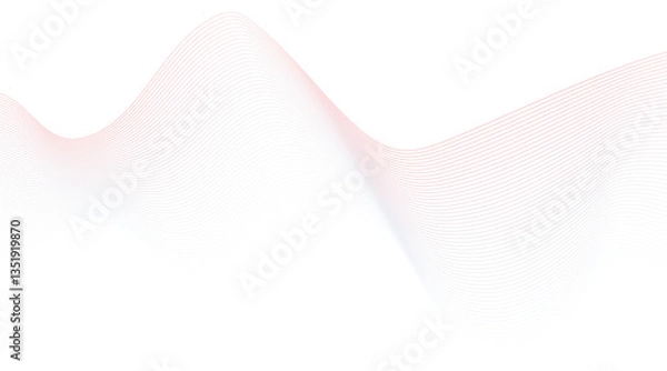 Fototapeta Abstract colorful wave vector banner template dynamic flowing wave lines design element. Technology abstract lines on white background.