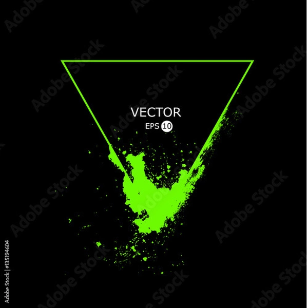 Obraz Abstract black explosion. Geometric background. Vector illustration