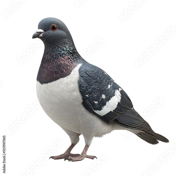Fototapeta 3d Pigeon isolated on transparent background, PNG