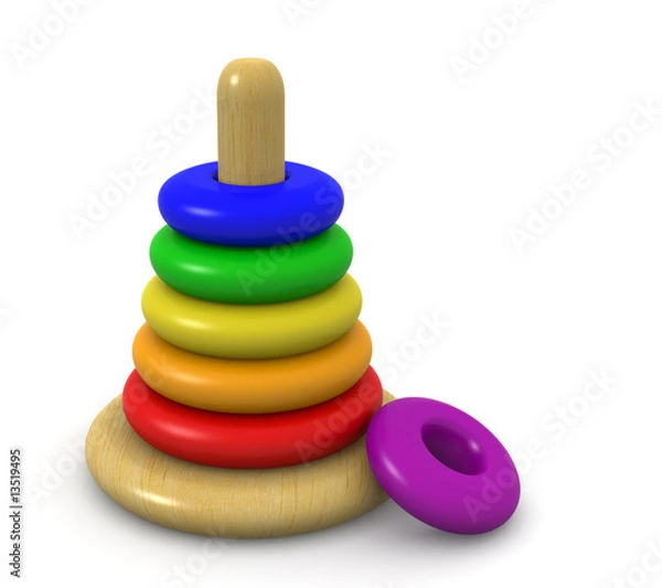 Obraz Wooden Stacking Rings