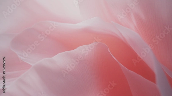 Fototapeta Close-up macro photos of delicate flower petals with soft pastel tones
