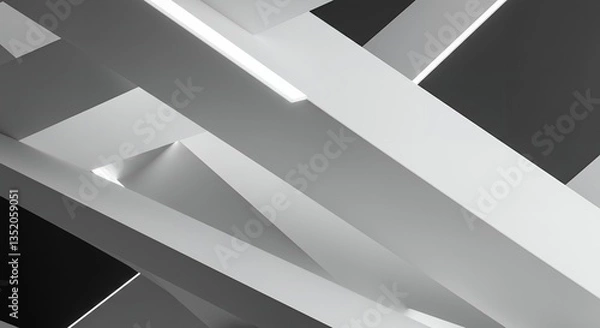 Obraz White Geometric Angles