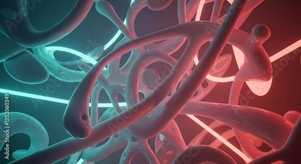 Obraz Vibrant Neon Abstract Lines