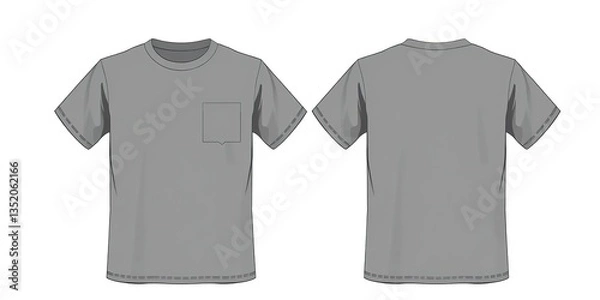 Obraz Illustrator T-Shirt Mockup Design Guide - Blank Space for Branding