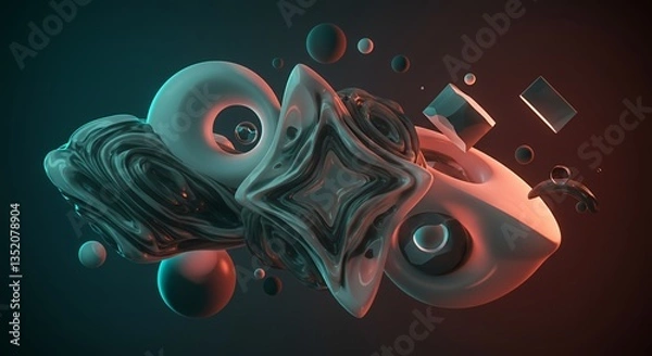 Obraz Dynamic Neon Organic Design