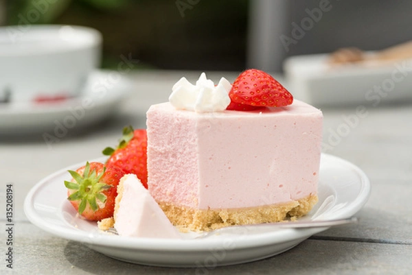 Obraz strawberry quark cake
