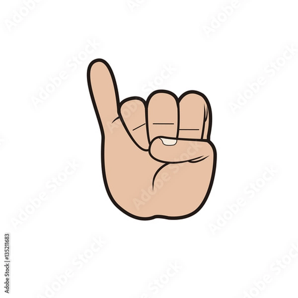 Fototapeta Isolated hand signal