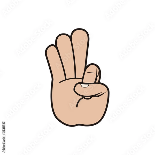 Fototapeta Isolated hand signal