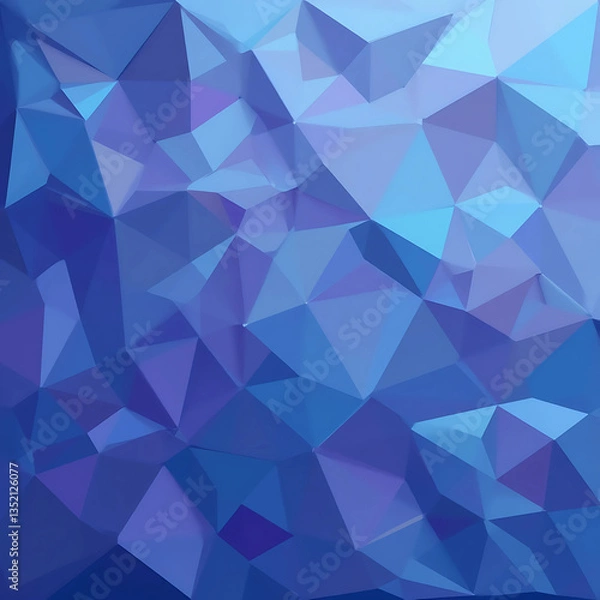 Obraz Low Poly Abstract Blue Geometric Background