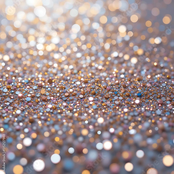 Obraz Shimmering Silver and Gold Glitter Background