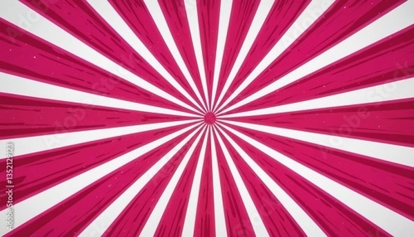 Obraz This is a vibrant, radial burst background with thick white and pink stripes