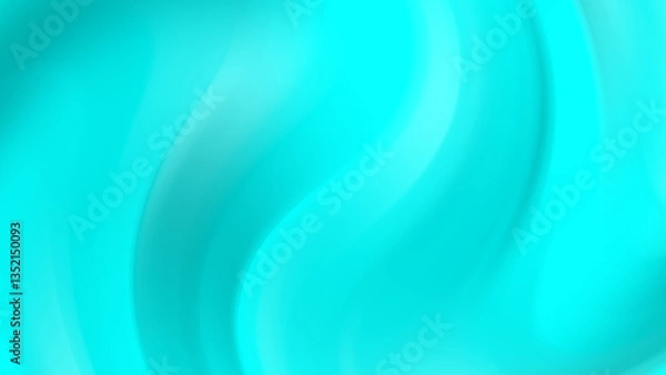 Obraz Abstract Waves of Soothing Cyan Serenity with Fluid Motion and Vibrant Energy