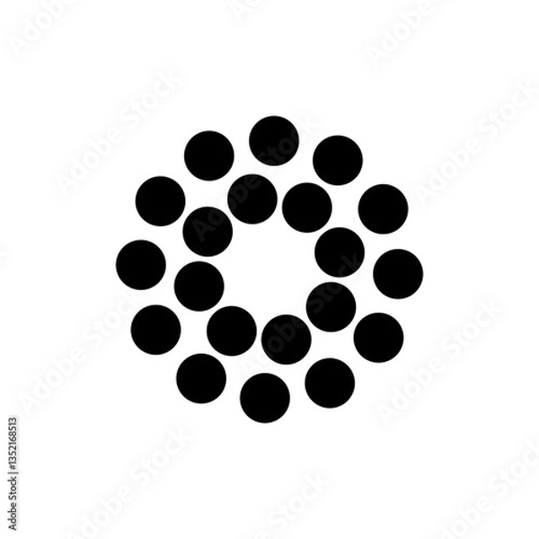 Fototapeta 18 circles organized in a circle, a round formed by vector 18 assets round shaped.