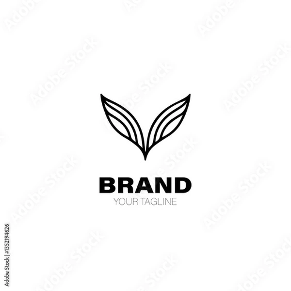Fototapeta Airline Logo. Airline Logo Design. Airline Logo Brand. Airline Logo Vector Design Isolated on White Background