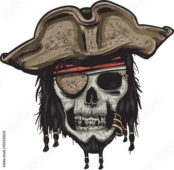 Obraz Pirate head skull