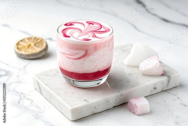 Obraz Strawberries and cream smoothie 