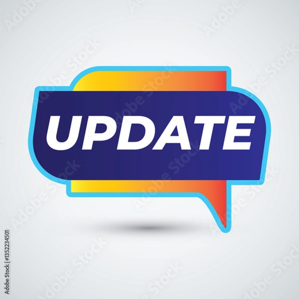 Fototapeta Update banner sign badge vector design template