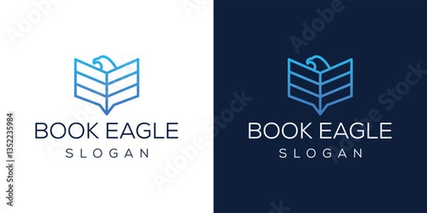 Fototapeta eagle and book logo designs