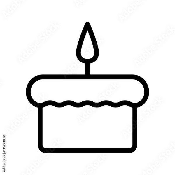 Fototapeta Cake Icon. symbol for mobile concept and web design. vector illustration