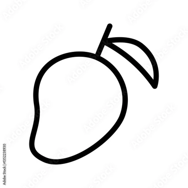 Fototapeta mango icon vector design template in white background