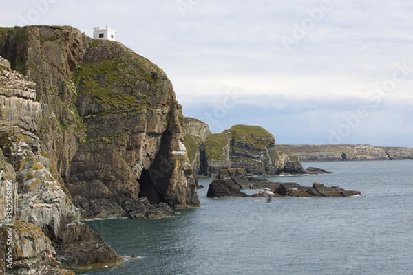 Obraz Breathtaking coastline at South Stack on Anglesey in Wales.
