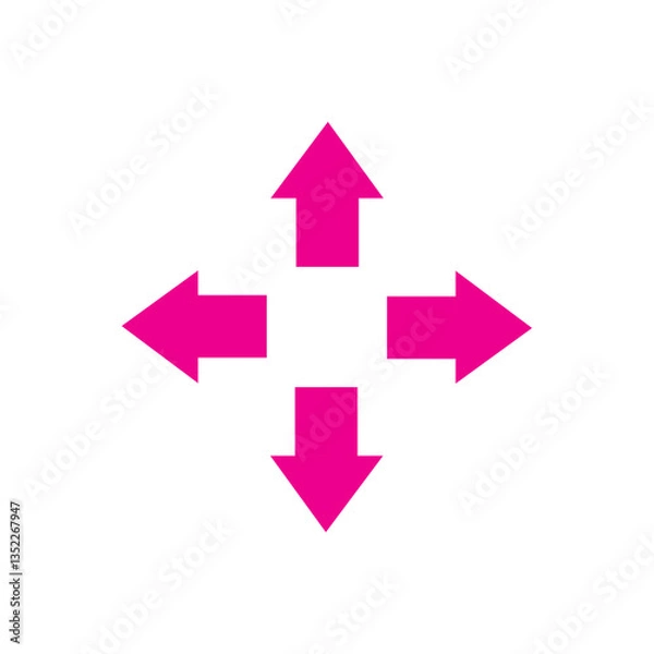 Obraz right left up down arrows sign