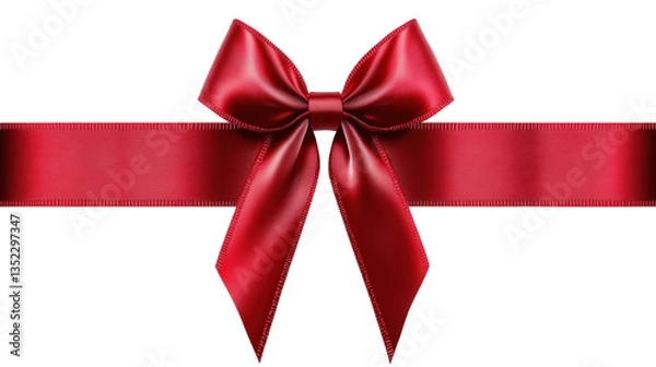 Obraz red ribbon bow