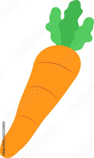Fototapeta Carrot Easter day vector. Vector Illustration Clipart object design element for celebrate Easter day