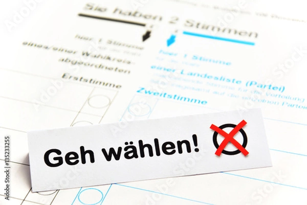 Obraz Karta do głosowania