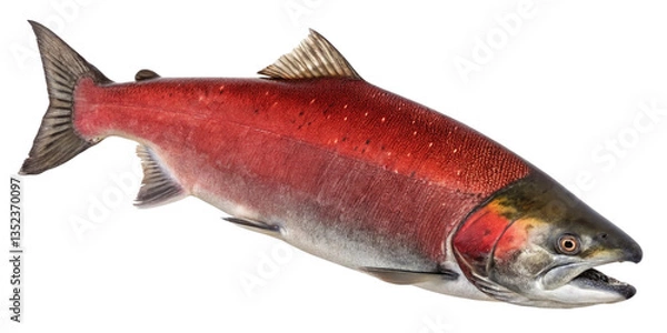Fototapeta salmon fish isolated 