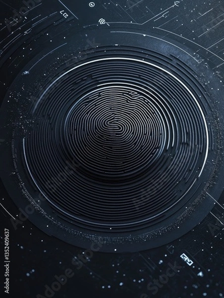 Fototapeta Abstract circular design, futuristic, tech background