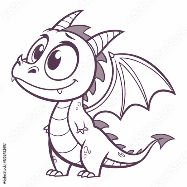 Fototapeta cute dragon logo