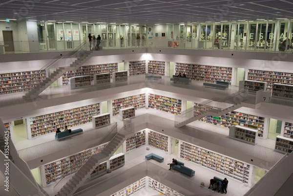 Obraz Biblioteka Miejska w Stuttgarcie
