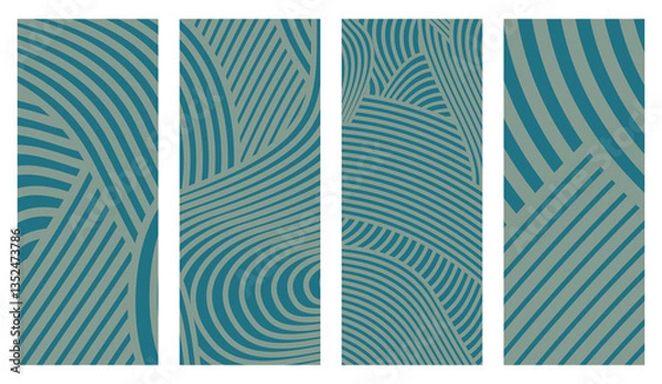 Fototapeta Collection Abstract irregular multi color striped lines textured background design bundle. for clothes, fabric, cover, background, invitations, X banner and others