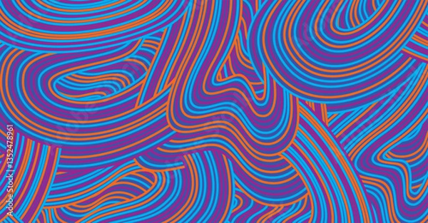 Fototapeta Abstract colored background textured irregular wave striped lines. seamless geometric pattern design for certificates, invitations, textiles, apparel, covers, banners and more.