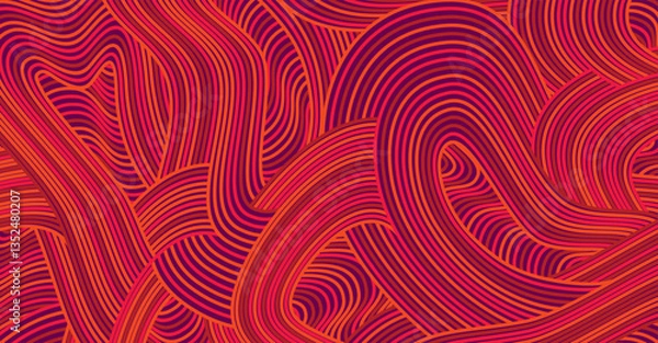 Fototapeta Abstract colored background textured irregular wave striped lines. seamless geometric pattern design for certificates, invitations, textiles, apparel, postcard, covers, banners and more.	