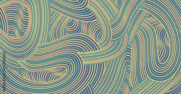 Fototapeta Abstract colored background textured irregular wave striped lines. seamless geometric pattern design for certificates, invitations, textiles, apparel, covers, banners and more.