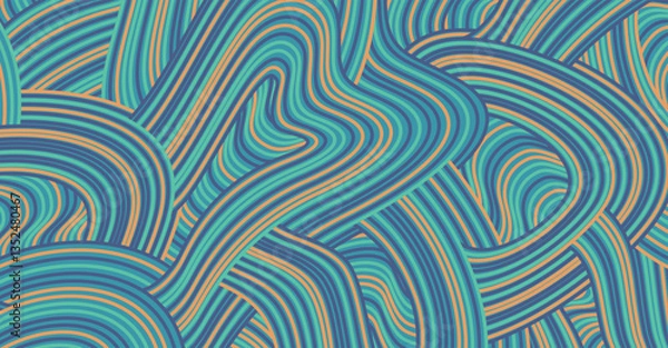 Fototapeta Abstract colored background textured irregular wave striped lines. seamless geometric pattern design for certificates, invitations, textiles, apparel, postcard, covers, banners and more.	
