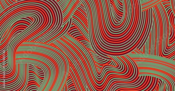 Fototapeta Abstract colored background textured irregular wave striped lines. seamless geometric pattern design for certificates, invitations, textiles, apparel, covers, banners and more.