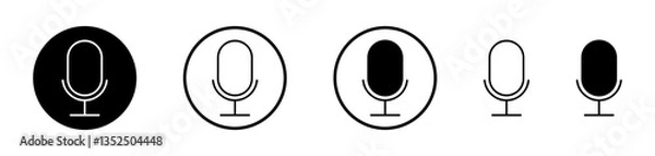 Fototapeta Microphone vector icon symbol. illustration sign collection.