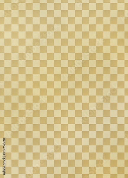 Obraz アナログ風　和風の市松模様背景イラスト素材　縦長