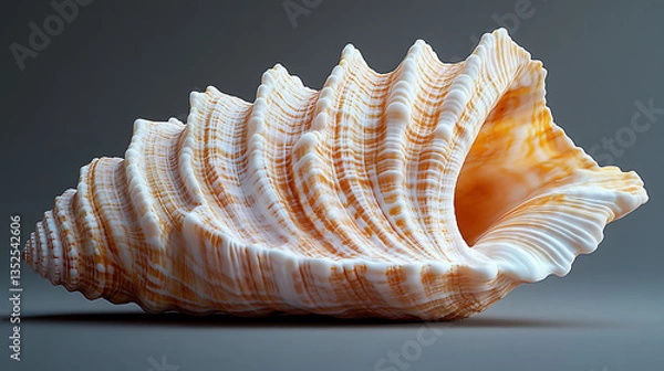 Fototapeta seashell isolated on black