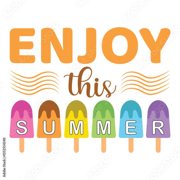 Obraz Enjoy this summer graphic design