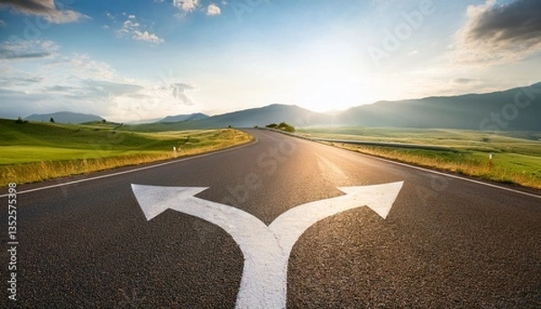 Obraz fork in the road