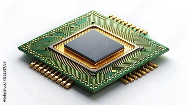 Obraz Microchip on Circuit Board