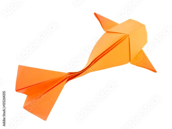 Fototapeta Pomarańczowa ryba origami