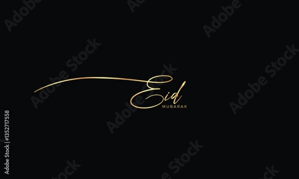 Fototapeta eid mubarak ,calligraphic design vector