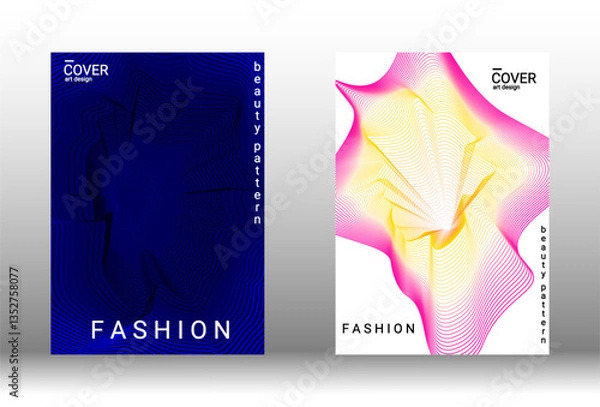 Fototapeta Creative abstract design with smooth gradient waves and fluid lines. Ideal for modern banners, posters, or digital templates. High-quality vector illustration, perfect for stylish projects.